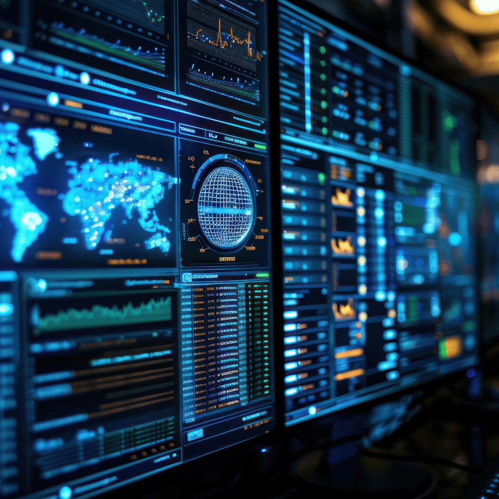 Cybersecurity dashboards and global network monitoring – representing engineering of secure systems and technical controls